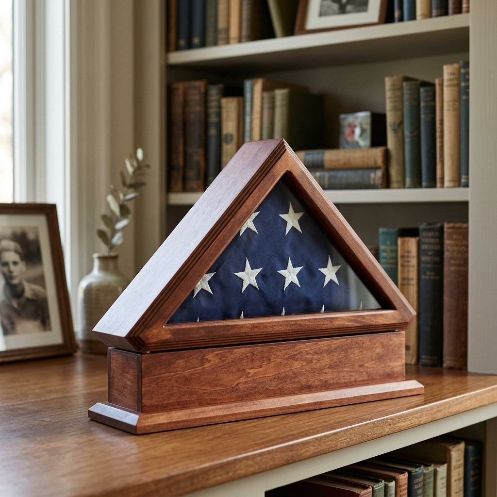 A Lasting Tribute: Choosing a Wooden Veteran Memorial Flag Display Case