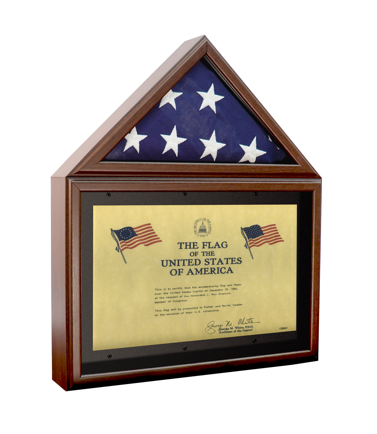 Large Military Shadow Box Frame Memorial Burial Funeral Flag Display Case, Large Military Shadow Box Frame Memorial Burial Funeral, The Military Gift Store, Flag and Document Case