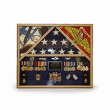 3 flags military shadow box, three flag display case military, military shadow box for 3 flags, 3 flag display case for veterans, triple flag military display case, 3 flag memorial shadow box, solid wood 3 flag shadow box, glass front 3 flag military display case, oak finish triple flag display case, 3 flag shadow box with medal display, large military shadow box for three flags