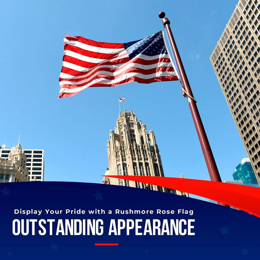 American Flag | American Flags for Outside 3'x5' |100% Made in USA Flag - Premium US Flag 3X5 Heavy Duty Outdoor with Embroidered Stars and Sewn Stripes., , The Military Gift Store, Folded American Flags