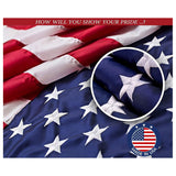 American Flag | American Flags for Outside 3'x5' |100% Made in USA Flag - Premium US Flag 3X5 Heavy Duty Outdoor with Embroidered Stars and Sewn Stripes., , The Military Gift Store, Folded American Flags