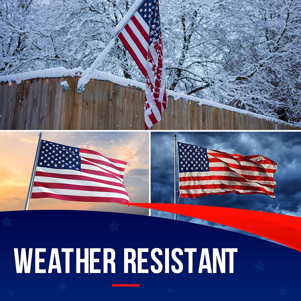 American Flag | American Flags for Outside 3'x5' |100% Made in USA Flag - Premium US Flag 3X5 Heavy Duty Outdoor with Embroidered Stars and Sewn Stripes., , The Military Gift Store, Folded American Flags