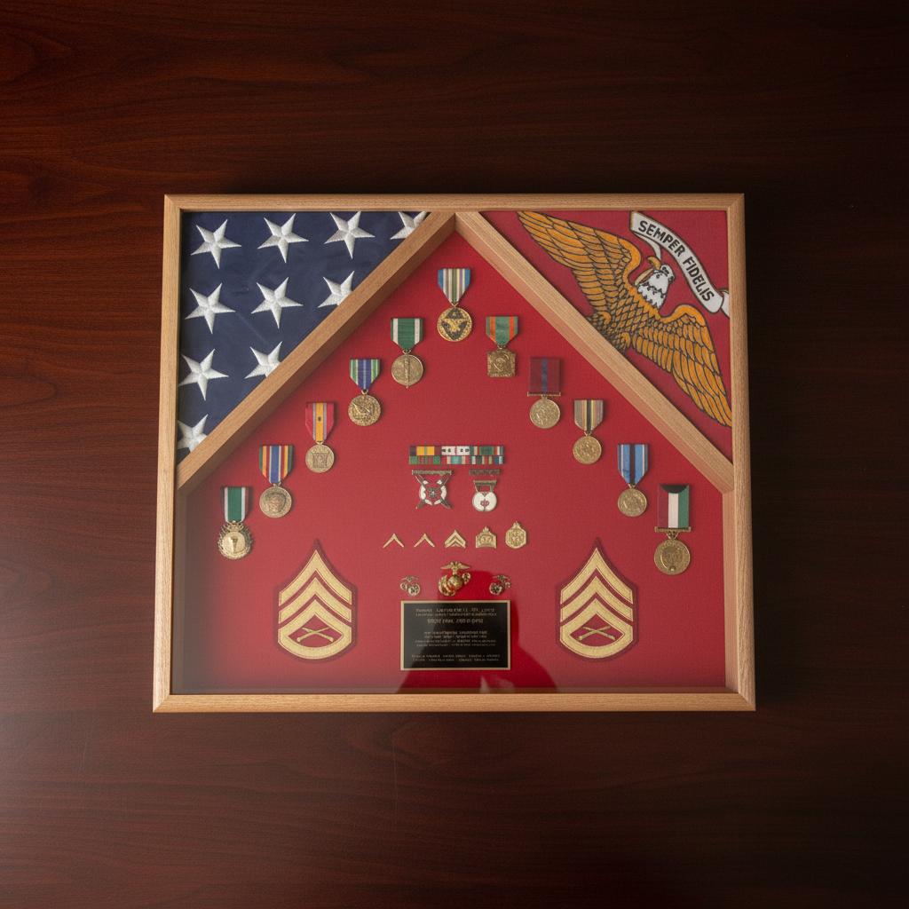 2 flag military shadow box 3x5, double flag display case 3x5, dual flag shadow box military, 3ft x 5ft double flag display case, two flag display case wood, glass front double flag shadow box, solid wood dual flag display case, triangular folded flag shadow box 2 flags, wall mount double flag display case, durable military flag shadow box