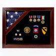 American flag display case, flag and medal display case, American flag and medal display case, military flag display case, veteran flag display case, flag shadow box, military shadow box, medal display case, folded flag display case, flag case with medal display, 3x5 flag display case, 3 x 5 flag display case, 3x5 American flag case, 3x5 flag shadow box, display case for 3x5 flag, folded 3x5 flag display case