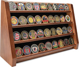 40 coin challenge coin holder in walnut finish, 4 row challenge coin display case, 40 coin challenge coin holder, challenge coin display rack stand, military challenge coin display case, challenge coin holder 40 coins, wooden challenge coin display case 4 rows, wall mount challenge coin display rack, tabletop challenge coin holder stand, challenge coin casino chip display case, 40 slot challenge coin display stand