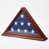 Solid Wood Elegant 5 x 9.5' Flag Display Case for Burial/Funeral/Veteran Flag - Cherry, Solid Wood Elegant 5 x 9.5' Flag Display Case for Burial/Funeral, The Military Gift Store, Flag Case
