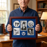 Flags Connections Aim High Air Force Medallion 5 Picture Collage Frame, , The Military Gift Store, Air Force flag display cases, Air force Retirement Shadow Boxes (61)