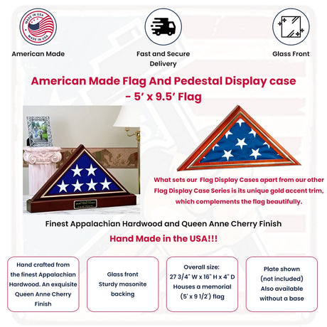 Flags Connections American Made Flag And Pedestal Display case., , The Military Gift Store, Air Force flag display cases, Air force Retirement Shadow Boxes (61)