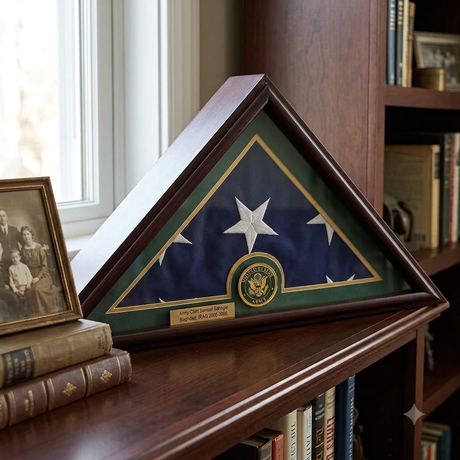 Flags connections 5x9 Burial/Funeral/Veteran Flag Elegant Display Case, 5x9 Burial/Funeral/Veteran Flag Elegant Display Case, Solid Wood, The Military Gift Store, 5' X 9' Flag Case