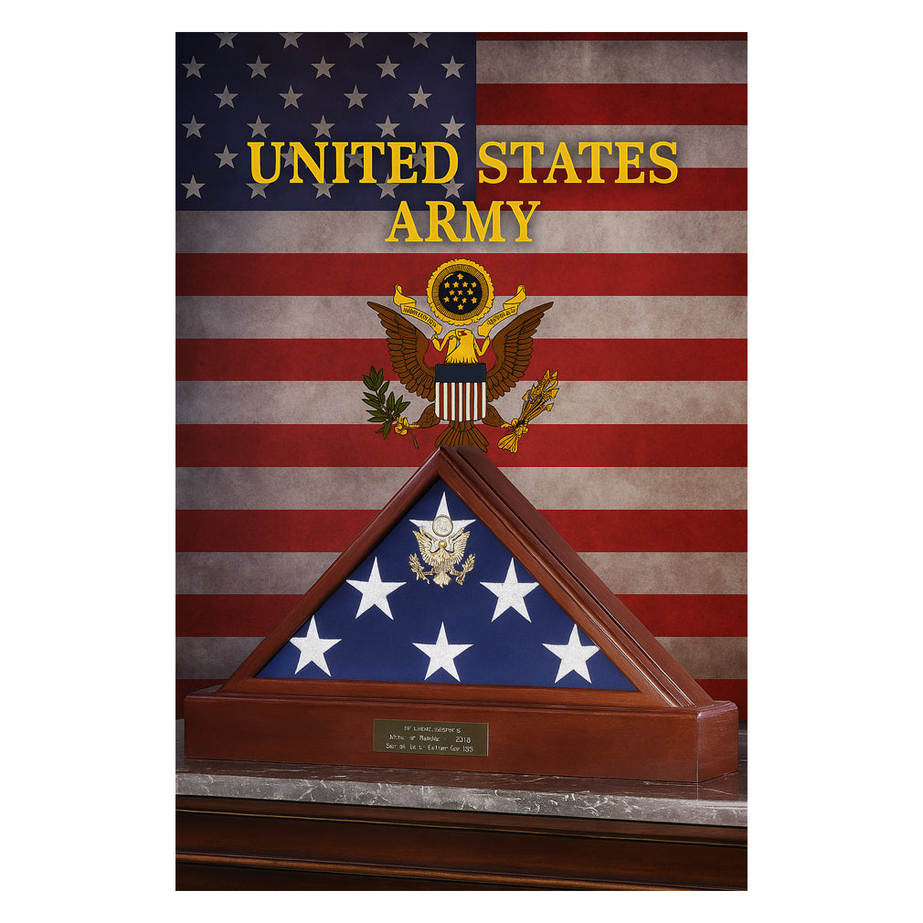 Flag Connections, American Burial Flag Case, Casket Flag Case, , The Military Gift Store, Army Flag Display Cases (64)