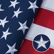 American Flag 10x15 Ft Indestructible Outdoor, Longest Lasting, Heavy Duty, Tear Proof Polyester, Fade Resistant, High Wind US Outside Flags with Embroidered Stars, Sewn Stripes, Brass Grommets, American Flag 10x15 Ft Indestructible Outdoor, Longest Lasting, Heavy Duty, Tear Proof Polyester, Fade Resistant, High Wind US Outside Flags, The Military Gift Store, Folded American Flags