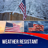 American Flag | American Flags for Outside 3'x5' |100% Made in USA Flag - Premium US Flag 3X5 Heavy Duty Outdoor with Embroidered Stars and Sewn Stripes., , The Military Gift Store, Folded American Flags
