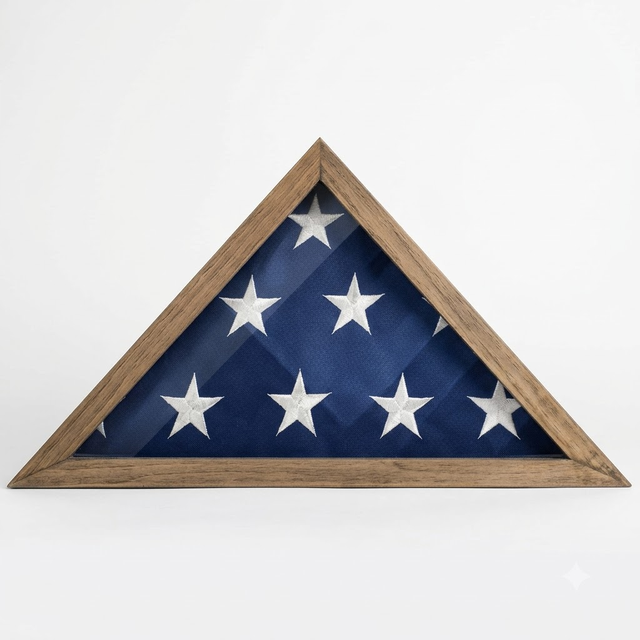 Rustic Flag Case SOLID WOOD Military Flag Display Case for 9.5 x 5 Flag, Rustic Flag Case SOLID WOOD Military Flag Display Case, The Military Gift Store, Burial Flag Display Cases fit 5ft X 9.5ft Flags (31)