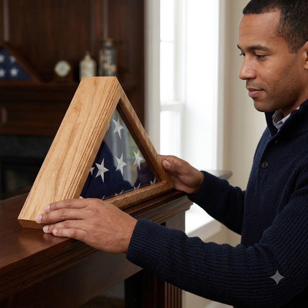 Senators Flag Display Case for 3ft x 5ft Flag, , The Military Gift Store, American Burial Flag Box