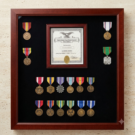 Medal and Document Case American Flag Shadow Box, , The Military Gift Store, American Flags- High Quality American Discounted Flags (2)