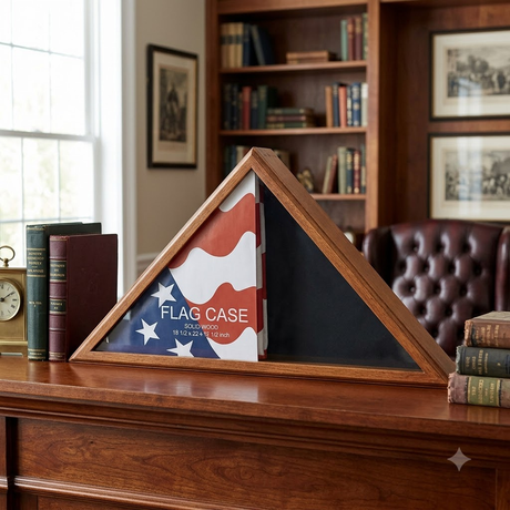 Memorial Flag Case - Flag Display Case for Flag 5x9.5', , The Military Gift Store, Army Flag Display Cases (64)