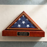 Flag and Base display case, American Flag and Pedestal Display Frame, , The Military Gift Store, Flag And Pedestal Display Cases