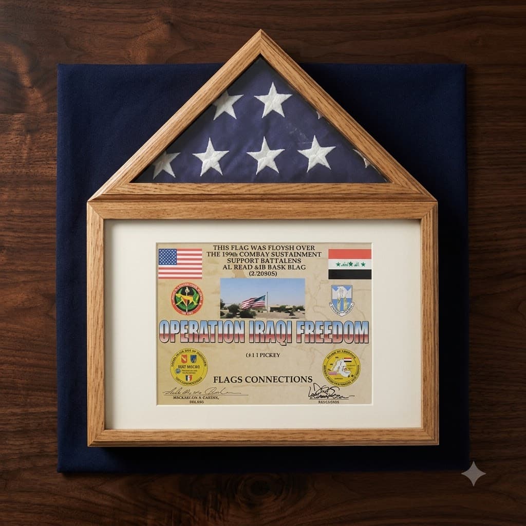 Flag display case - Flag shadow box, flag and medals Case, , The Military Gift Store, American Flag Frames (43)