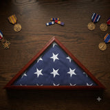 Flag case and a pre folded flag set, Flag case and a pre folded flag set, 5 x 9.5 ft American flag, The Military Gift Store, Pre Folded American Flags