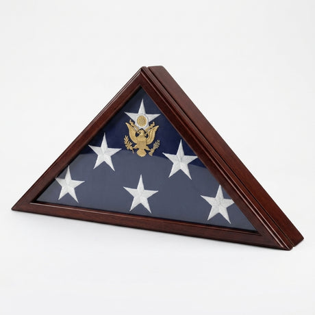 American Flag Display Case, Burial Display case for 5’ x 9 ½’ flag, American Flag Display Case, Burial Display case for flag, The Military Gift Store, Flag And Pedestal Display Cases