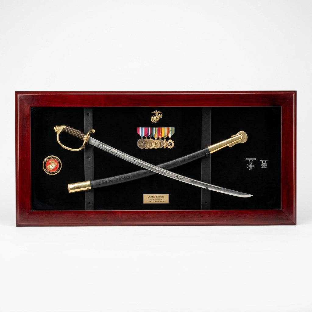 Army Sword Display Case, Military Sword Display Case, US Army Sword Display Case, Army Officer Sword Display, Army Ceremonial Sword Case, Army Sword Shadow Box, Army Keepsake Display Case, Army Retirement Sword Display, Army Presentation Sword Case, Military Officer Sword Display Case, US Army Veteran Sword Display, Army Service Sword Shadow Box, Army Retirement Keepsake Case, Military Heritage Sword Display, Veteran Army Memorabilia Display, Army Award and Sword Display
Ceremonial Army Sword Holder