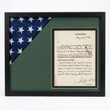 Black Shadow Box for 3' x 5' Flag with Document Holder, Black Flag Shadow Box with 8.5 x 11 Certificate Frame, 3x5 Flag Shadow Box Black Finish, Black Flag and Document Shadow Box Display Case, Military Flag Shadow Box Black with Certificate Holder, Burial Flag Shadow Box Black Finish, black wood shadow box flag and document display case, black finish flag shadow box with glass front, solid wood black shadow box with 8.5 x 11 frame, deep black shadow box for folded flag and certificate, dual display black f