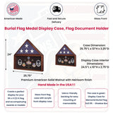 Burial Flag Medal Display case, Ceremonial Flag display - Fit 5' x 9.5' Casket Flag., Burial Flag Medal Display case, Ceremonial Flag display., The Military Gift Store, Flag Case, Burial Flag Shadow Case, Flag display ->Flag and Medal Display Cases (23)