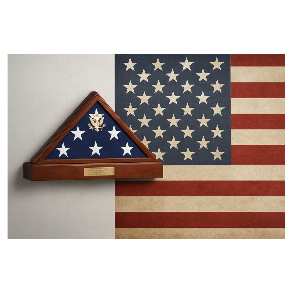 Flag Connections, American Burial Flag Case, Casket Flag Case, , The Military Gift Store, Army Flag Display Cases (64)