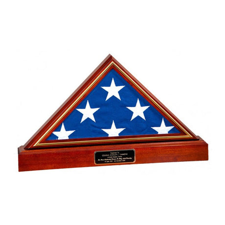 Flag and Base display case, American Flag and Pedestal Display Frame