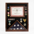 Flag Display Case Pin Medal Shadow Box with Certificate/Letter Holder for 3 x 5 ft flag, Flag Display Case Pin Medal Shadow Box with Certificate/Letter Holder, The Military Gift Store, Flag and Document Case