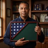 Shadow box for 5x9.5 flag, Cherry Finish, , The Military Gift Store, Flag Display Case For 5'x9.5' Flag
