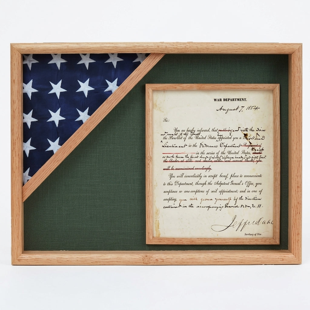 Cherry Shadow Box for 3' x 5' Flag with Document Holder, Cherry Finish Flag Shadow Box with 8.5 x 11 Certificate Frame, 3x5 Flag Shadow Box Cherry Wood Display Case, Cherry Flag and Document Shadow Box Frame, Military Flag Shadow Box Cherry with Certificate Holder, Burial Flag Shadow Box Cherry Finish Display Case, cherry wood shadow box flag and document display case, cherry finish shadow box with glass front for flag and certificate, solid wood cherry shadow box with 8.5 x 11 frame, deep cherry shadow box