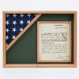 Cherry Shadow Box for 3' x 5' Flag with Document Holder, Cherry Finish Flag Shadow Box with 8.5 x 11 Certificate Frame, 3x5 Flag Shadow Box Cherry Wood Display Case, Cherry Flag and Document Shadow Box Frame, Military Flag Shadow Box Cherry with Certificate Holder, Burial Flag Shadow Box Cherry Finish Display Case, cherry wood shadow box flag and document display case, cherry finish shadow box with glass front for flag and certificate, solid wood cherry shadow box with 8.5 x 11 frame, deep cherry shadow box