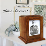 Portrait Urn  with Photo  Total Size 7"x7"x8", , The Military Gift Store, Army Flag Display Cases (64)