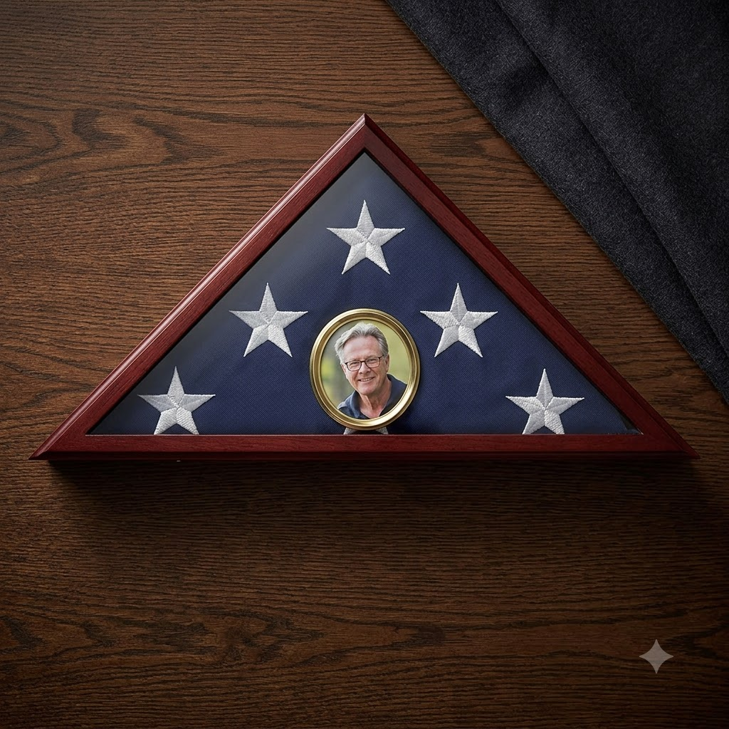 Mini Stick on Picture Frame for Cremation urn, Flag case, Photo Album, , The Military Gift Store, Flag Case