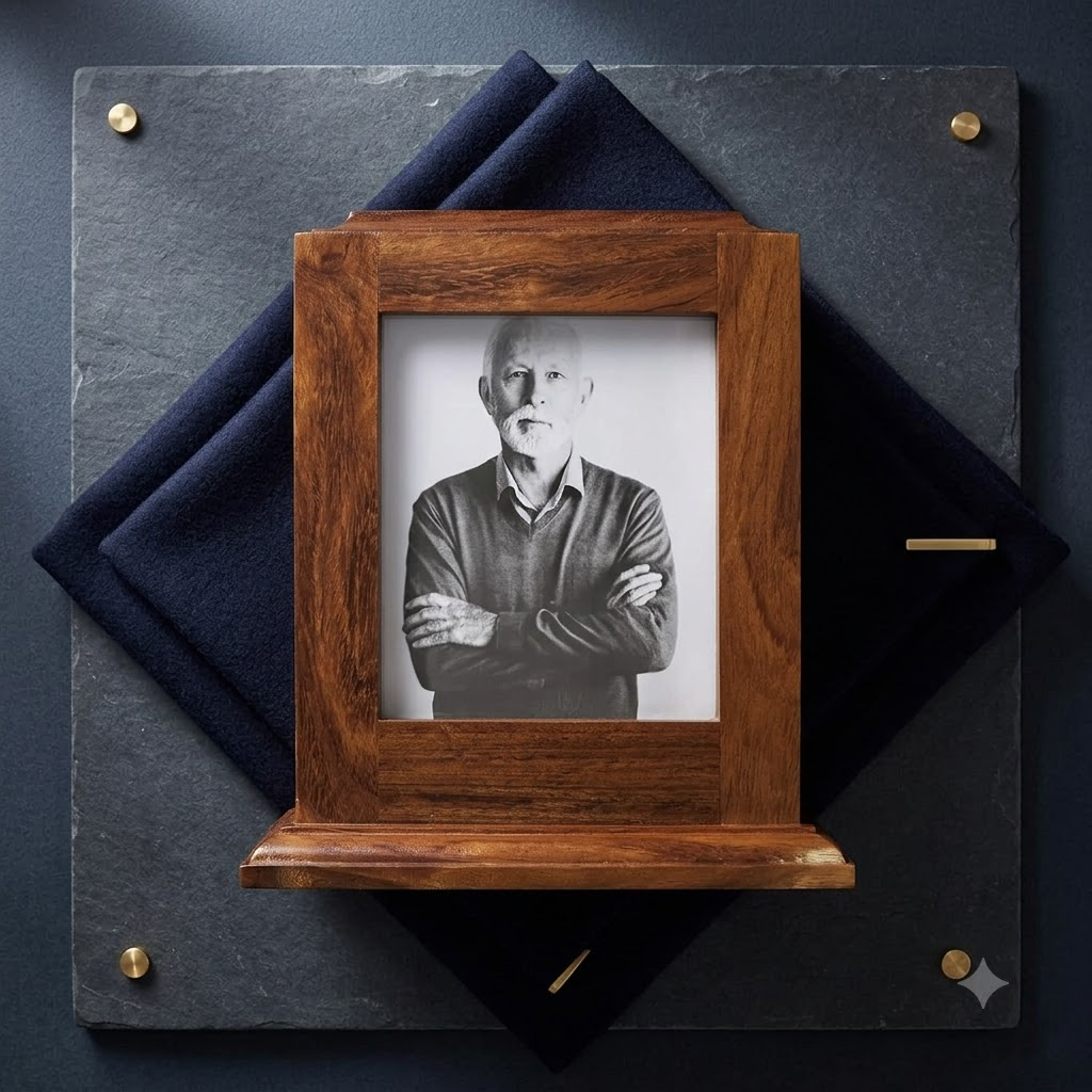 Portrait Urn with Photo Total Size 7"x7"x8", , The Military Gift Store, Army Flag Display Cases (64)