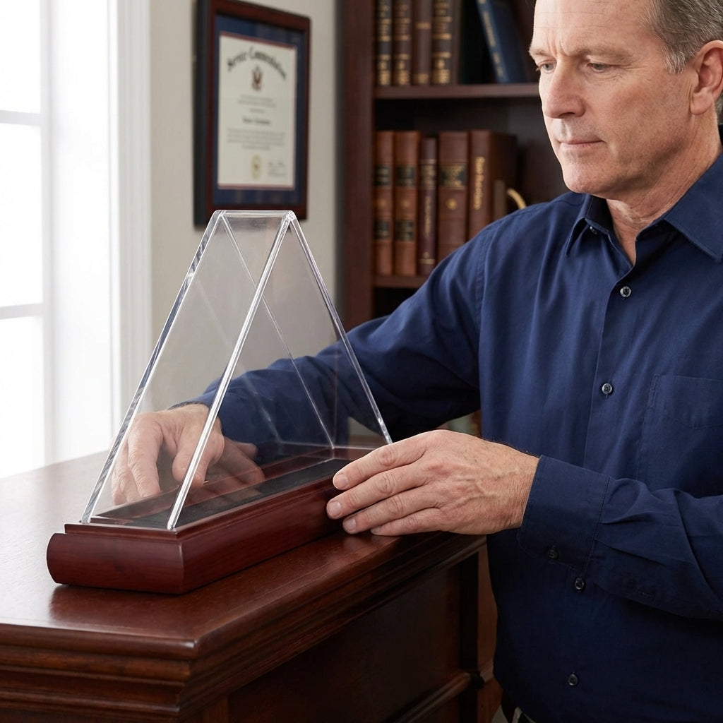 Mahogany Flag Case 3x5, 3x5 Flag Display Case Mahogany, Wooden Flag Case with Acrylic Cover, American Flag Display Case 3x5, Flag Case for Folded Flag, Solid Mahogany Flag Display Case, Premium Wood Flag Case Mahogany Finish, Dark Wood Flag Display Case, Handcrafted Mahogany Flag Case, Elegant Mahogany Flag Box, Flag Case with Acrylic Front, Clear Cover Flag Display Case, Dust-Proof Flag Case Acrylic Cover, Wall Mount Flag Display Case, Tabletop Flag Display Case