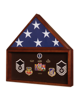 Large Military Shadow Box Frame Memorial Burial Funeral Flag Display Case, Large Military Shadow Box Frame Memorial Burial Funeral, The Military Gift Store, Flag and Document Case