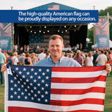 Sturdy American Flag 4x6 Ft Outdoor Heavy Duty, Made in USA American Flags, Non Fading American Flags for Outside 4x6, Embroidered American Flag, America Flags Best High Wind all Weather US Flag, Indestructible America Flag and Embroidered Stars, Sturdy American Flag 4x6 Ft Outdoor Heavy Duty, American Flags, The Military Gift Store, Folded American Flags