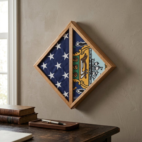 2 Flags Display Case, Double Flag Display Case, Dual Flag Display Case, Wall Mounted Flag Display Case, Walnut Flag Display Case, Two Flag Display Box, Wooden Double Flag Display Case, Military Double Flag Display Case, Dual American Flag Display Case, Wall Mount Walnut Flag Case, Double folded flag display case, Two American flags display case, Military flag keepsake display box, Flag shadow box for two flags, Dual veteran flag display frame, Double memorial flag box, Wooden patriotic flag display case