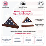 Burial/Funeral Flag Display Case Frame, Military Shadow Box with Pedestal Stand - Cherry, Burial/Funeral Flag Display Case Frame, Military Shadow Box, The Military Gift Store, Burial Flag Case (42)