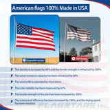 Sturdy American Flag 4x6 Ft Outdoor Heavy Duty, Made in USA American Flags, Non Fading American Flags for Outside 4x6, Embroidered American Flag, America Flags Best High Wind all Weather US Flag, Indestructible America Flag and Embroidered Stars, Sturdy American Flag 4x6 Ft Outdoor Heavy Duty, American Flags, The Military Gift Store, Folded American Flags
