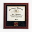 Firefighter Certificate Frame, Firefighter Medallion Frame, Fire Department Certificate Frame, Firefighter Award Frame, Firefighter Recognition Frame, Firefighter Appreciation Gift, Firefighter Service Award, Firefighter Retirement Gift, 8 x 10 Certificate Frame, Firefighter Plaque Frame, Firefighter Memorial Frame, Firefighter Achievement Frame, Firefighter Display Frame, Fire Department Award Frame, First Responder Certificate Frame, Firefighter Keepsake Frame, Firefighter Gift
