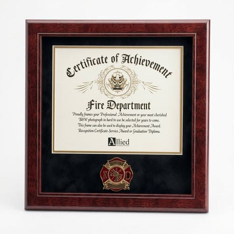 Firefighter Certificate Frame, Firefighter Medallion Frame, Fire Department Certificate Frame, Firefighter Award Frame, Firefighter Recognition Frame, Firefighter Appreciation Gift, Firefighter Service Award, Firefighter Retirement Gift, 8 x 10 Certificate Frame, Firefighter Plaque Frame, Firefighter Memorial Frame, Firefighter Achievement Frame, Firefighter Display Frame, Fire Department Award Frame, First Responder Certificate Frame, Firefighter Keepsake Frame, Firefighter Gift