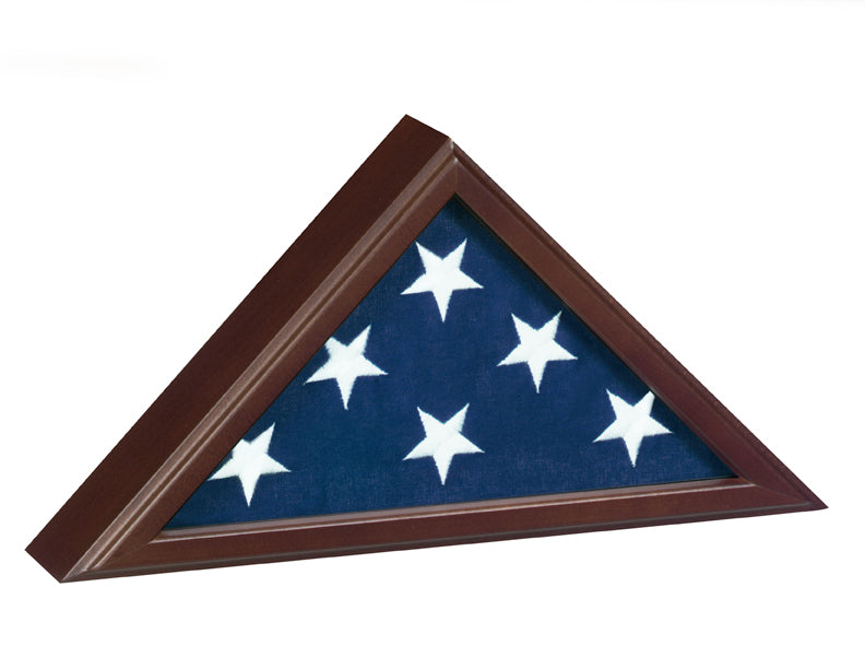 Veteran Flag Case Hand Made By American Veterans, , The Military Gift Store, Ceremonial Flag Display Triangle