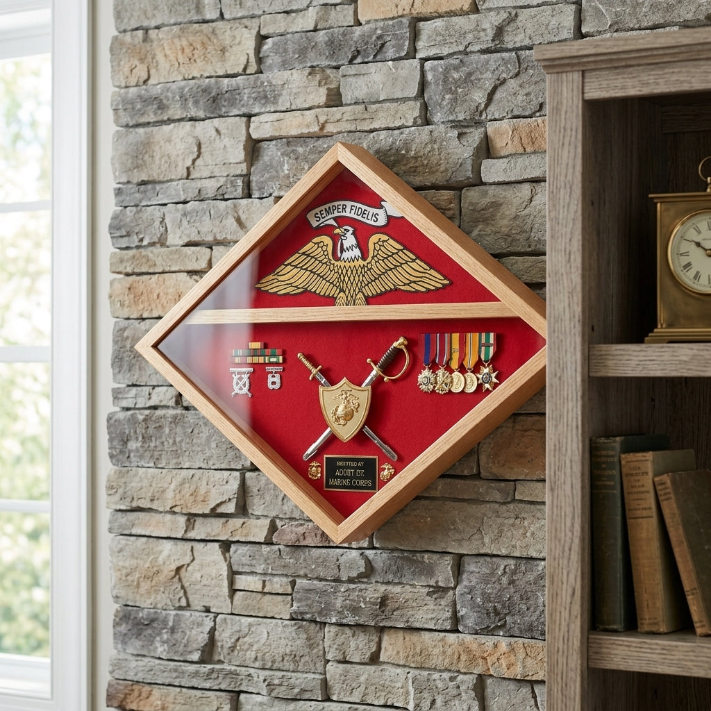 Marine Corps Flag Display Case, USMC Flag Display Case, Marine Flag Case, Military Flag Display Case Marine Corps, Flag Case for Marine Corps Flag, Marine Flag and Medal Display Case, USMC Shadow Box Flag Display, Marine Corps Flag and Certificate Case, Flag and Awards Display Case Marine, Marine Keepsake Shadow Box, US Marine Corps Flag Case, Veteran Marine Flag Display Case, Marine Corps Memorial Flag Case, Military Burial Flag Case USMC, Marine Retirement Flag Display Case