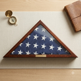 Flag Display Case Veterans with Personalized Brass Plaque, , The Military Gift Store, Flag Display Case