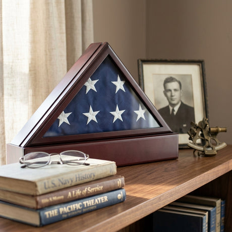 Flag Connections Officers Flag Display Case for 5ft x 9.5ft Flag and Optional Pedestal, Officers Flag Display Case for 5ft x 9.5ft Flag and Optional Pedestal, The Military Gift Store, Flag Case, Burial Flag Shadow Case, Flag display ->Flag Display Case and Pedestal (24)