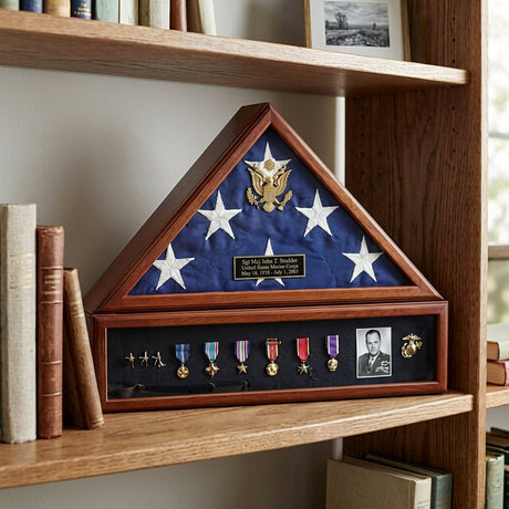 American Flag Case and Medal Display Case - Presidential - Flag Connections., American Flag Case and Medal Display Case - Presidential., The Military Gift Store, Flag Case, Burial Flag Shadow Case, Flag display (16)