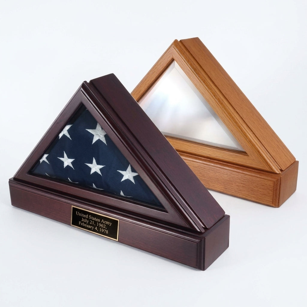 Flag Box, Flag Pedestal Box, Flag Boxes - Cherry or Oak Material., , The Military Gift Store, Flag And Pedestal Display Cases